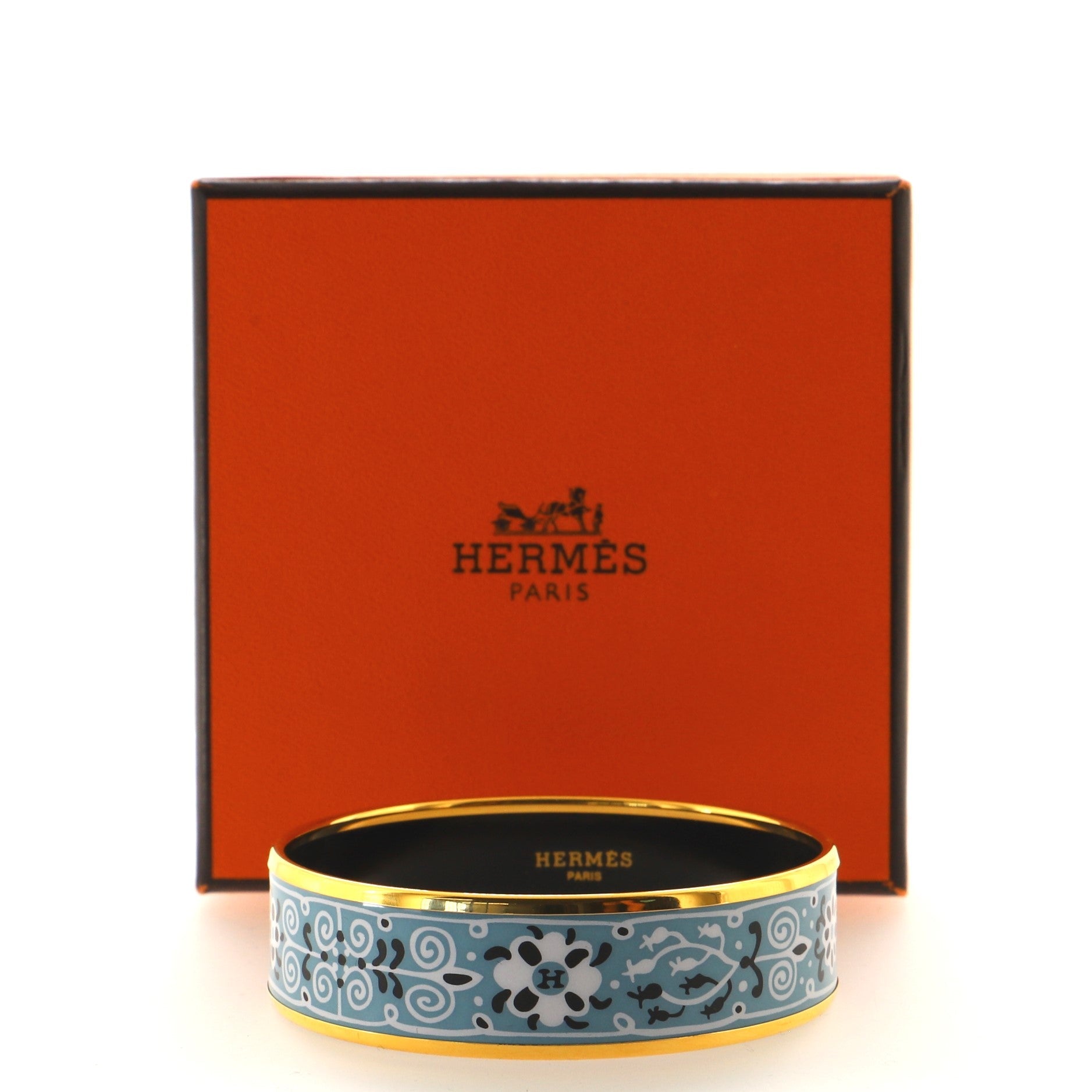Bangle Bracelet Printed Enamel Wide