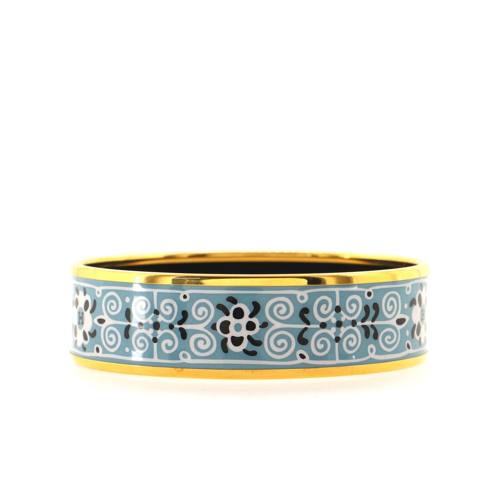 Bangle Bracelet Printed Enamel Wide