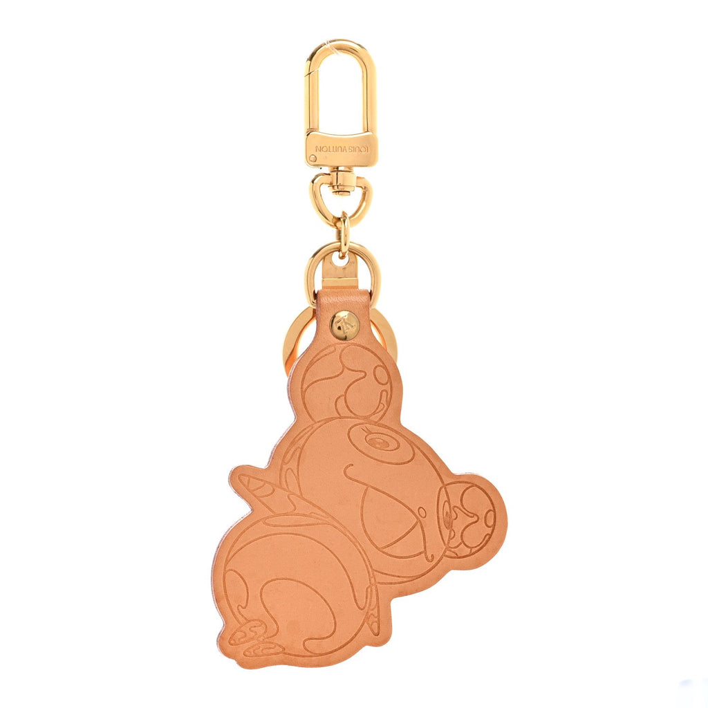 Vachetta Monogram Panda Key Ring Bag Charm