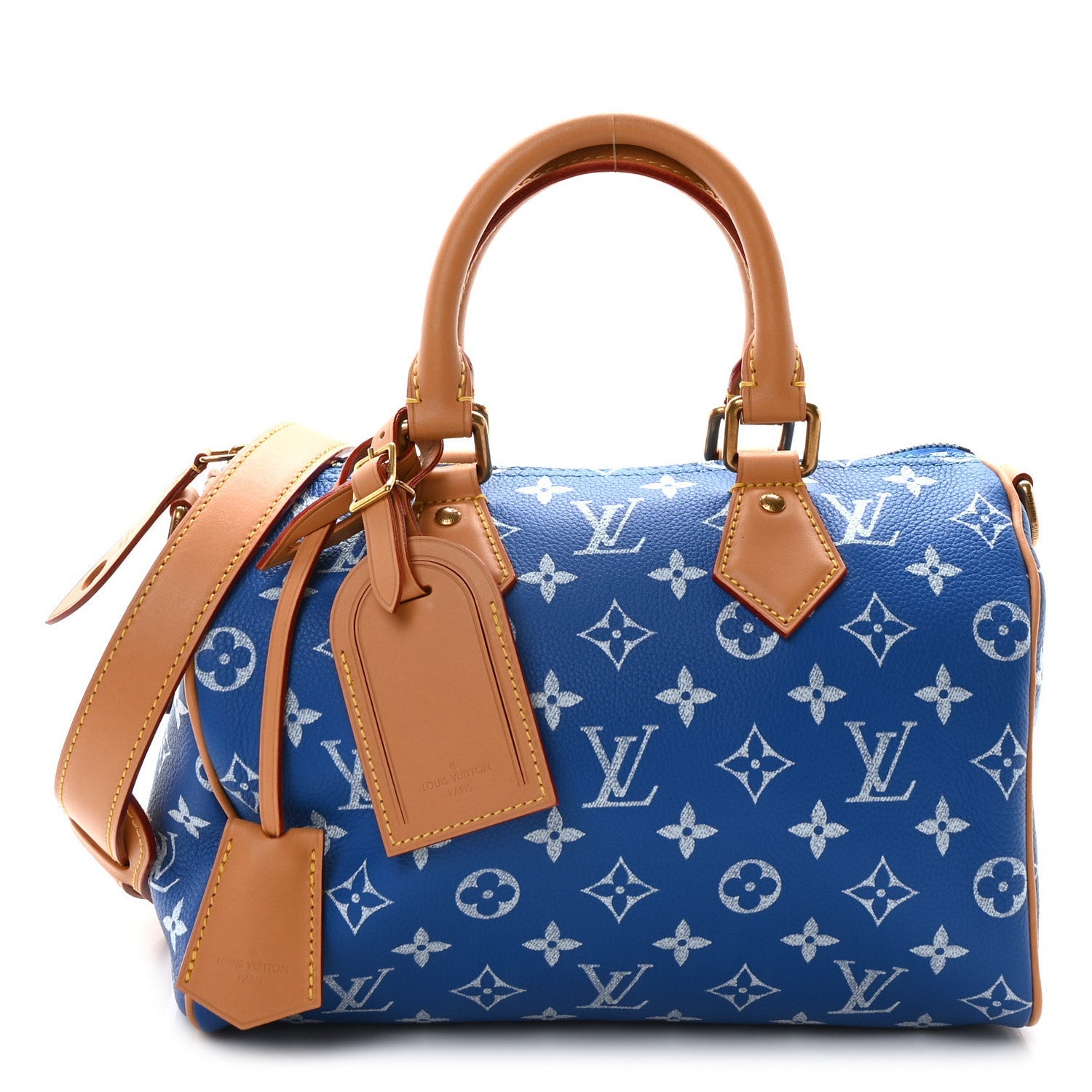 Calfskin Monogram Speedy P9 Bandouliere 25 Blue