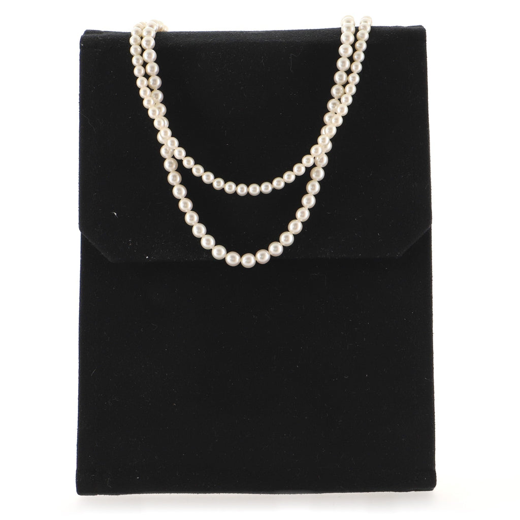 Ziegfeld Double Strand Necklace Freshwater Pearls with Sterling Silver