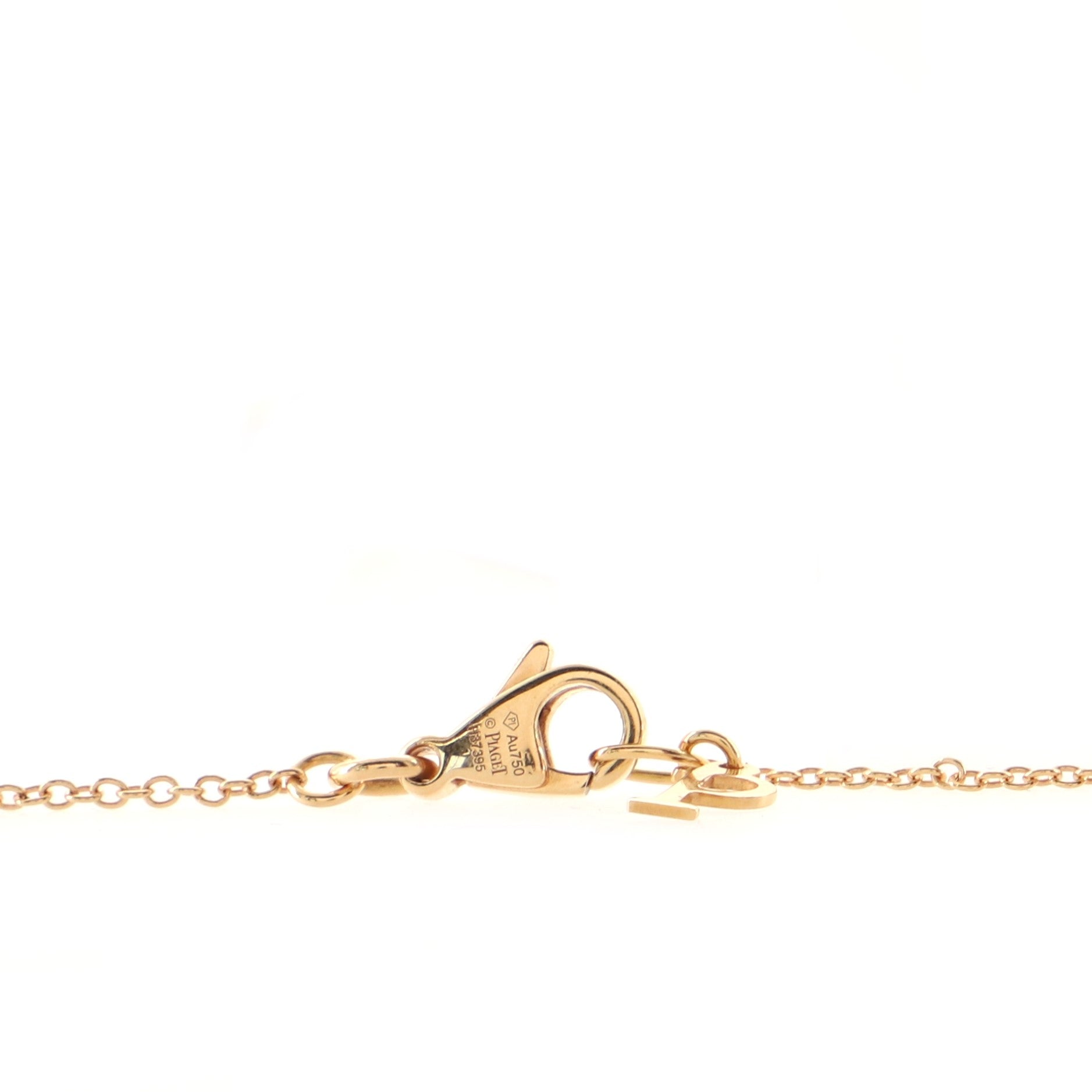 Possession Ring 2 Row Pendant Necklace 18K Rose Gold and Pave Diamonds