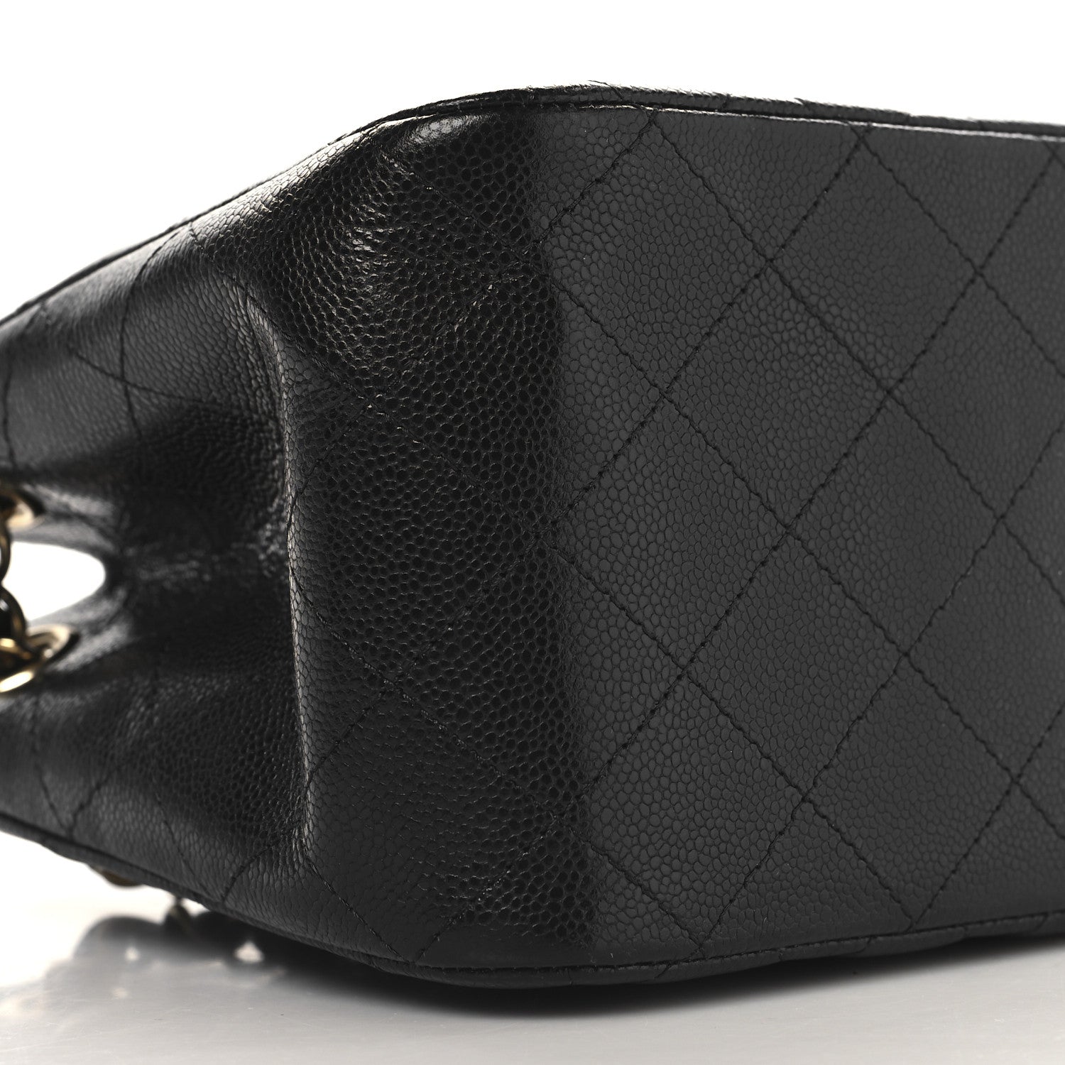 Caviar Quilted Mini Bucket Bag Black