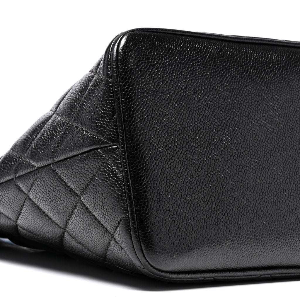 Caviar Quilted Medallion Tote Black