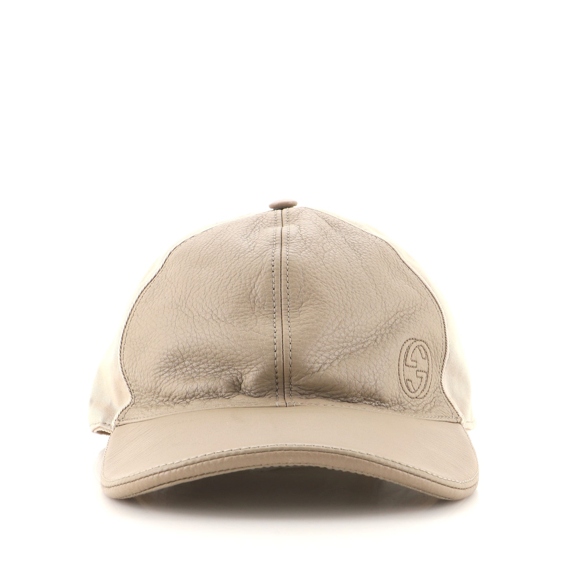 Interlocking G Baseball Cap Leather and Canvas XXL