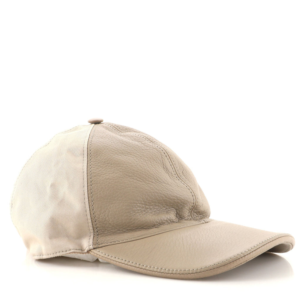Interlocking G Baseball Cap Leather and Canvas XXL