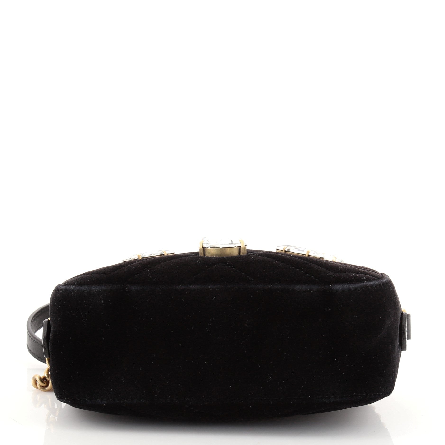 GG Marmont Shoulder Bag Crystal Embellished Matelasse Velvet Mini
