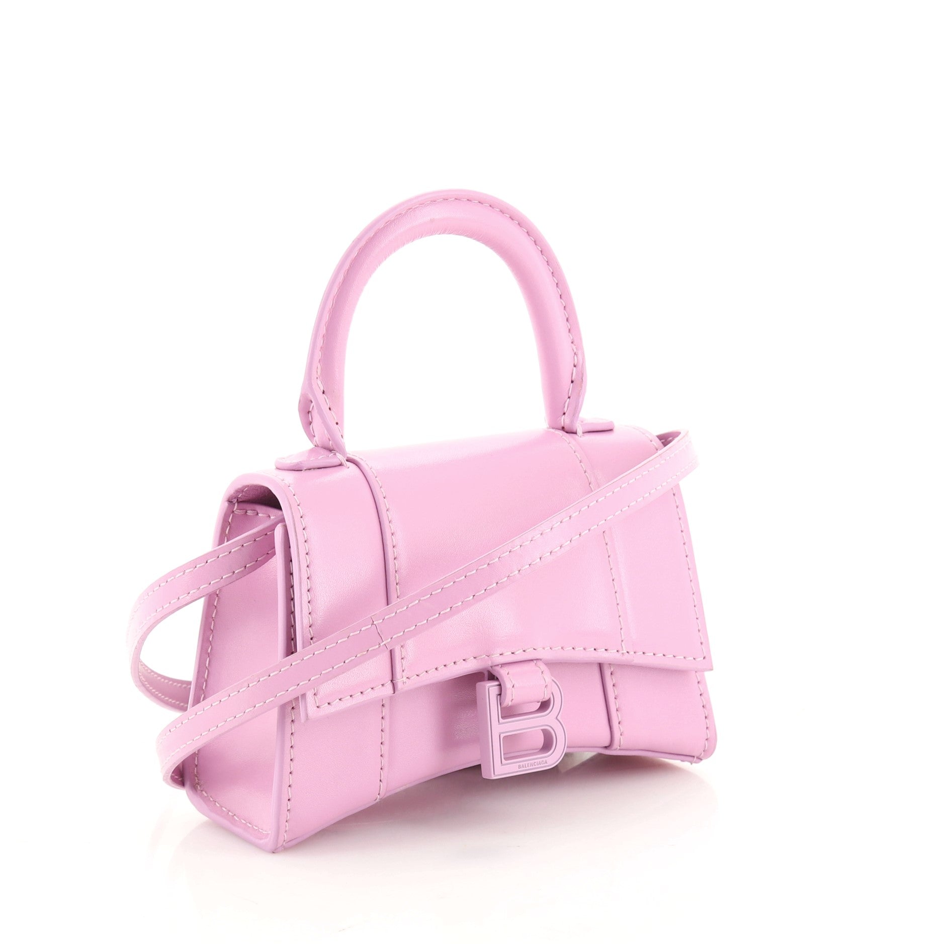 Hourglass Top Handle Bag Leather Mini