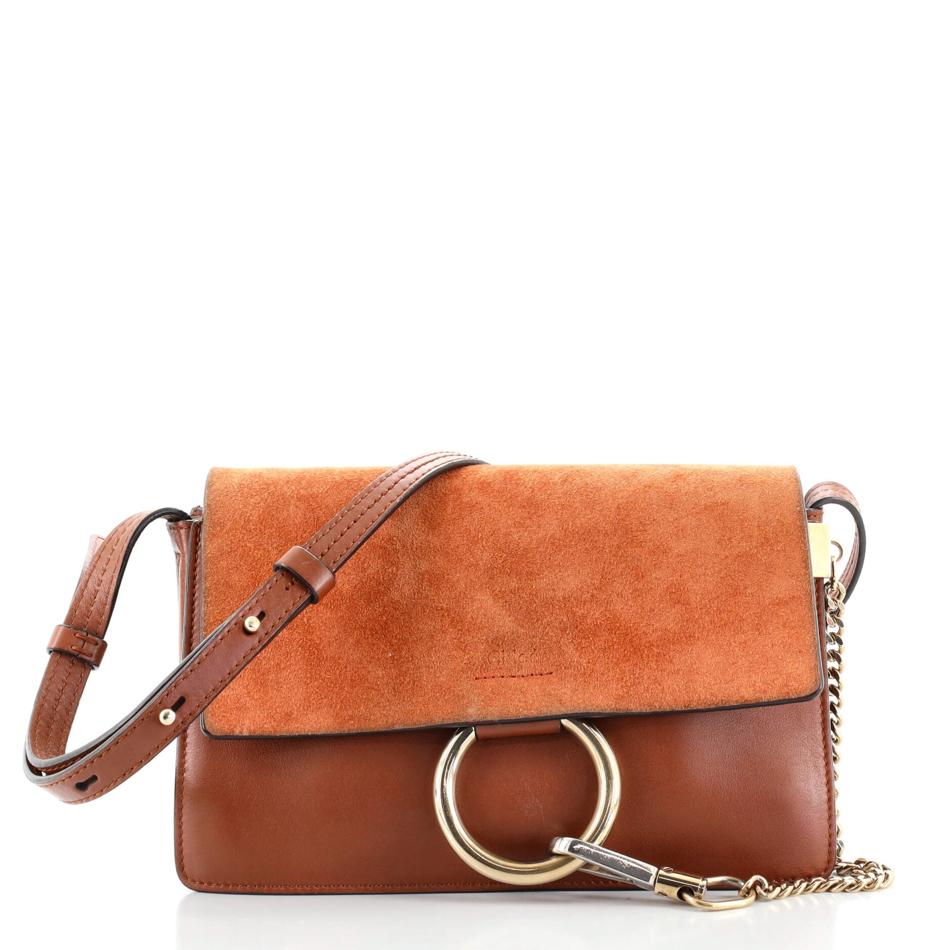 Faye Shoulder Bag Leather and Suede Mini