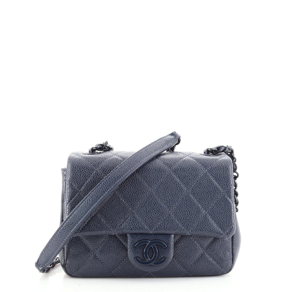Incognito Square Flap Bag Quilted Caviar Mini