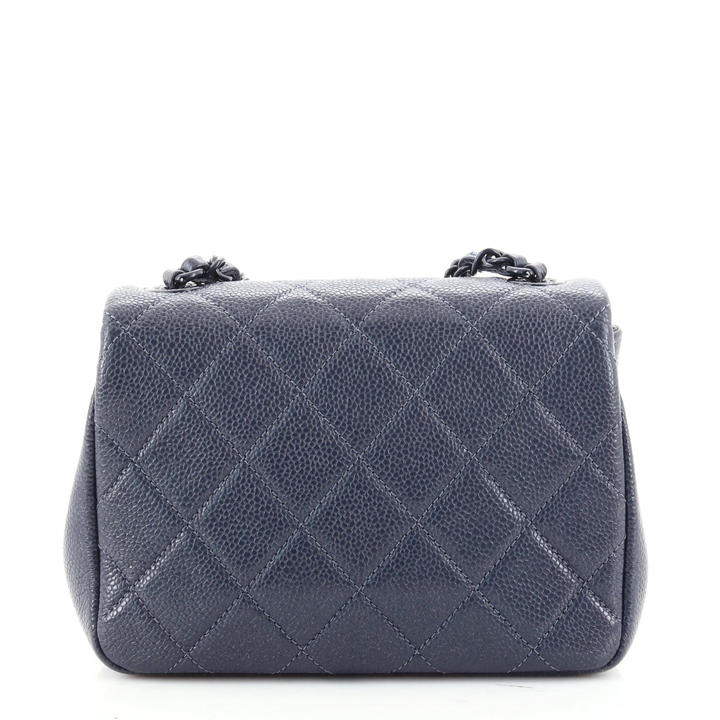 Incognito Square Flap Bag Quilted Caviar Mini