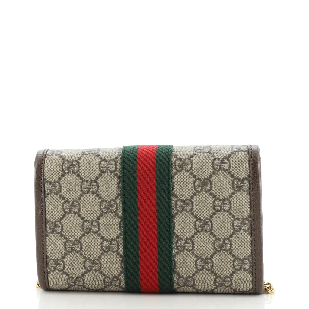 Rajah Web Chain Shoulder Bag GG Coated Canvas Mini
