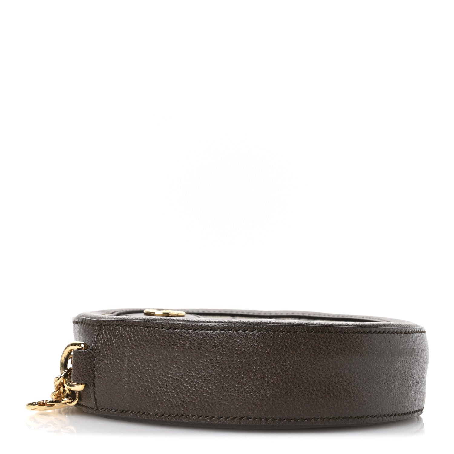 GG Supreme Monogram Web Mini Ophidia Round Shoulder Bag Brown