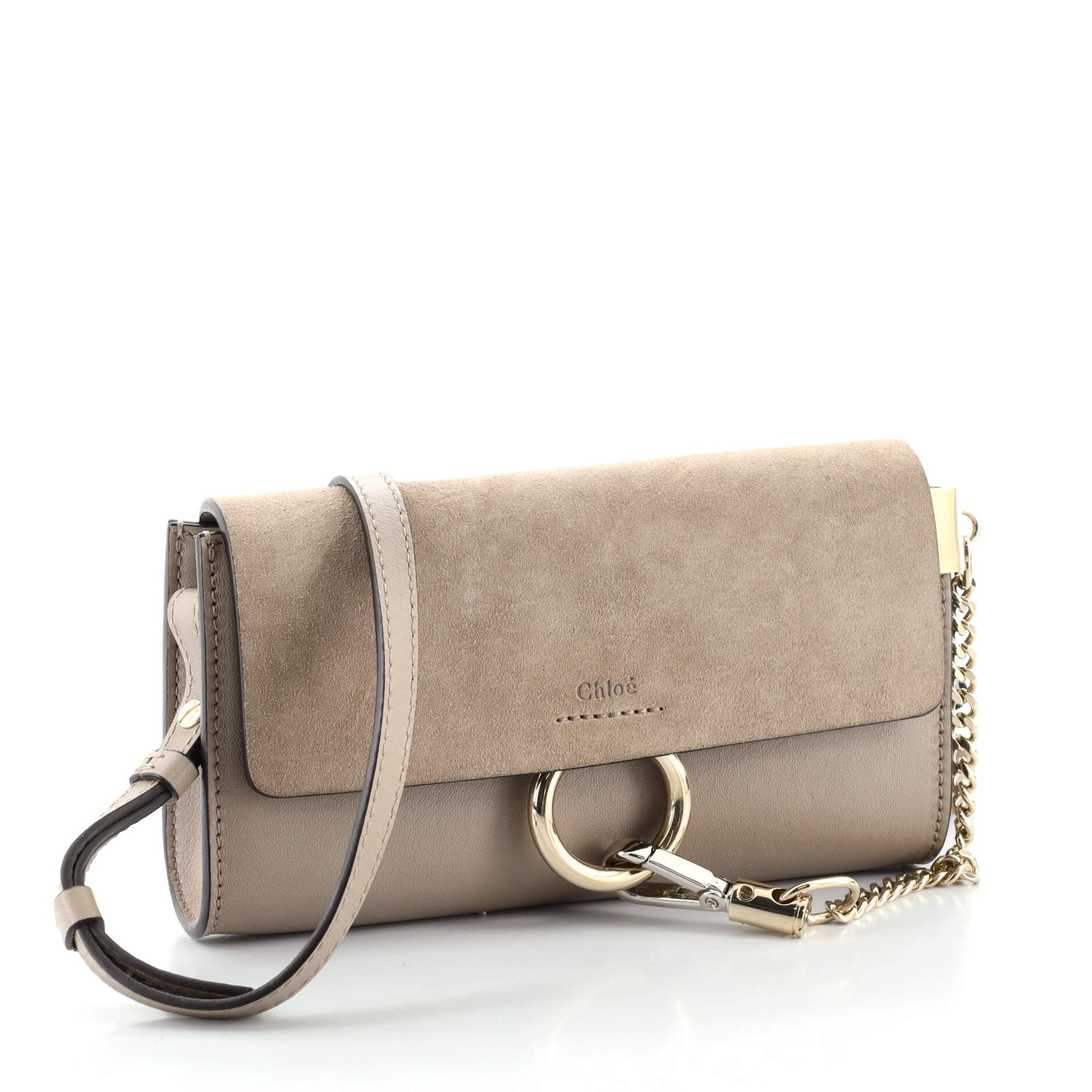 Faye Shoulder Bag Leather and Suede Mini
