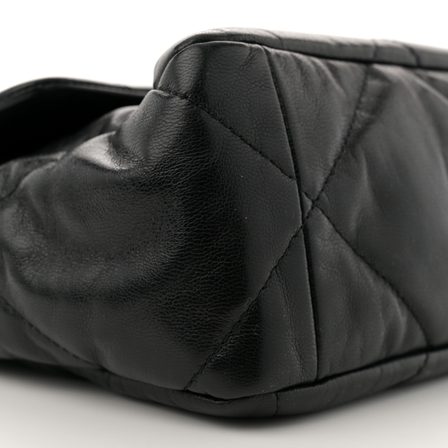 Goatskin Quilted Large Chanel 19 Flap Black