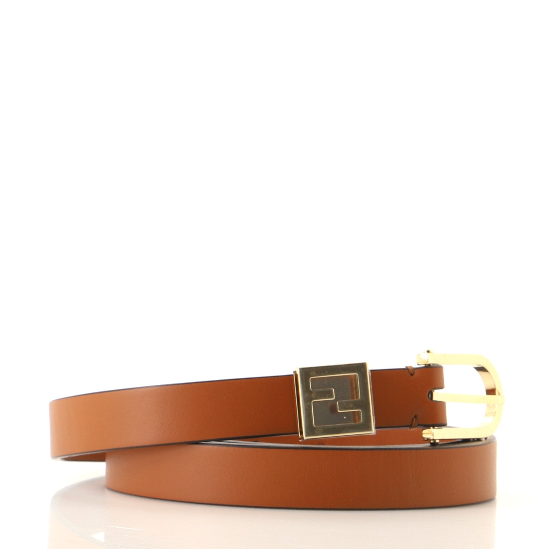 FF Loop Buckle Belt Leather Thin 120
