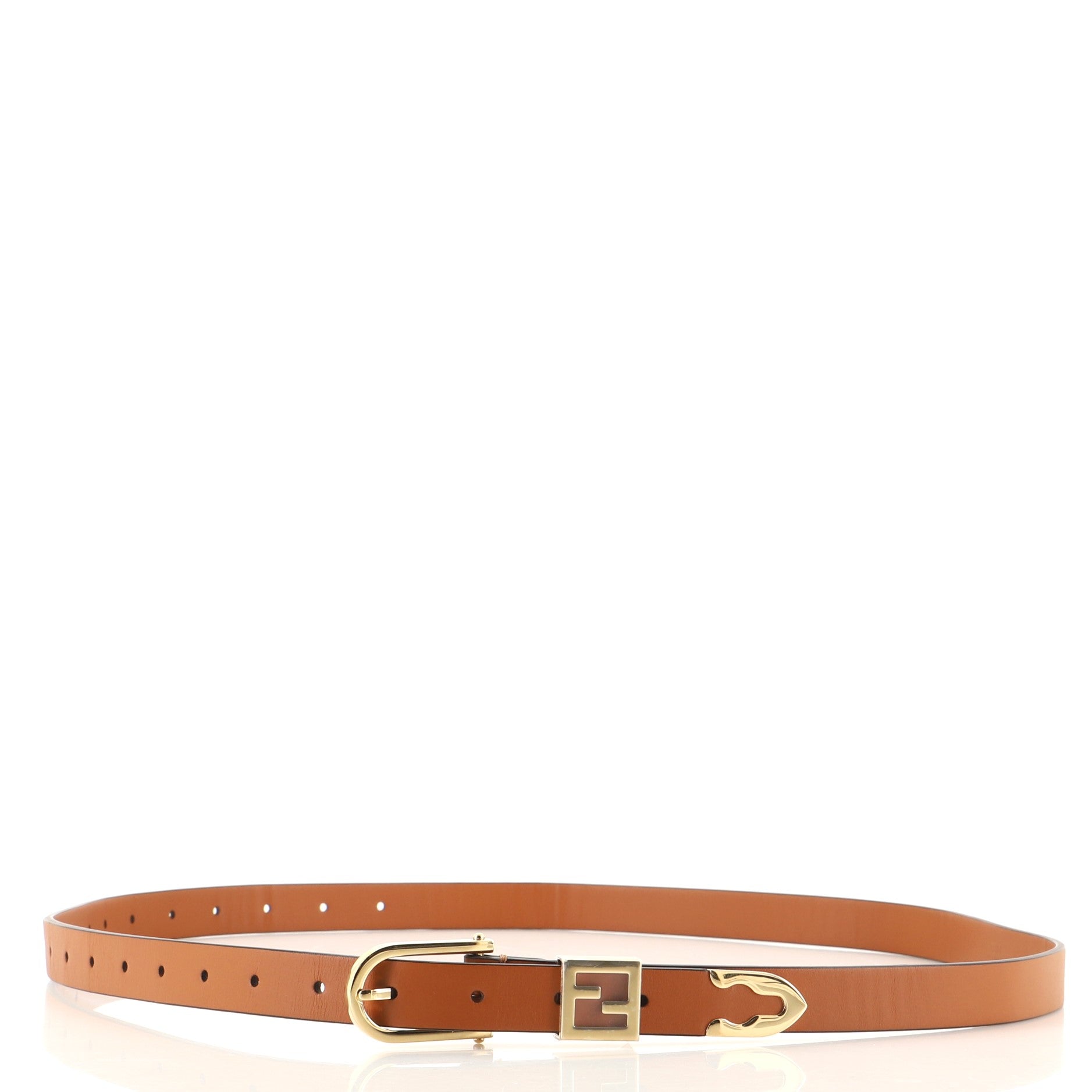 FF Loop Buckle Belt Leather Thin 120