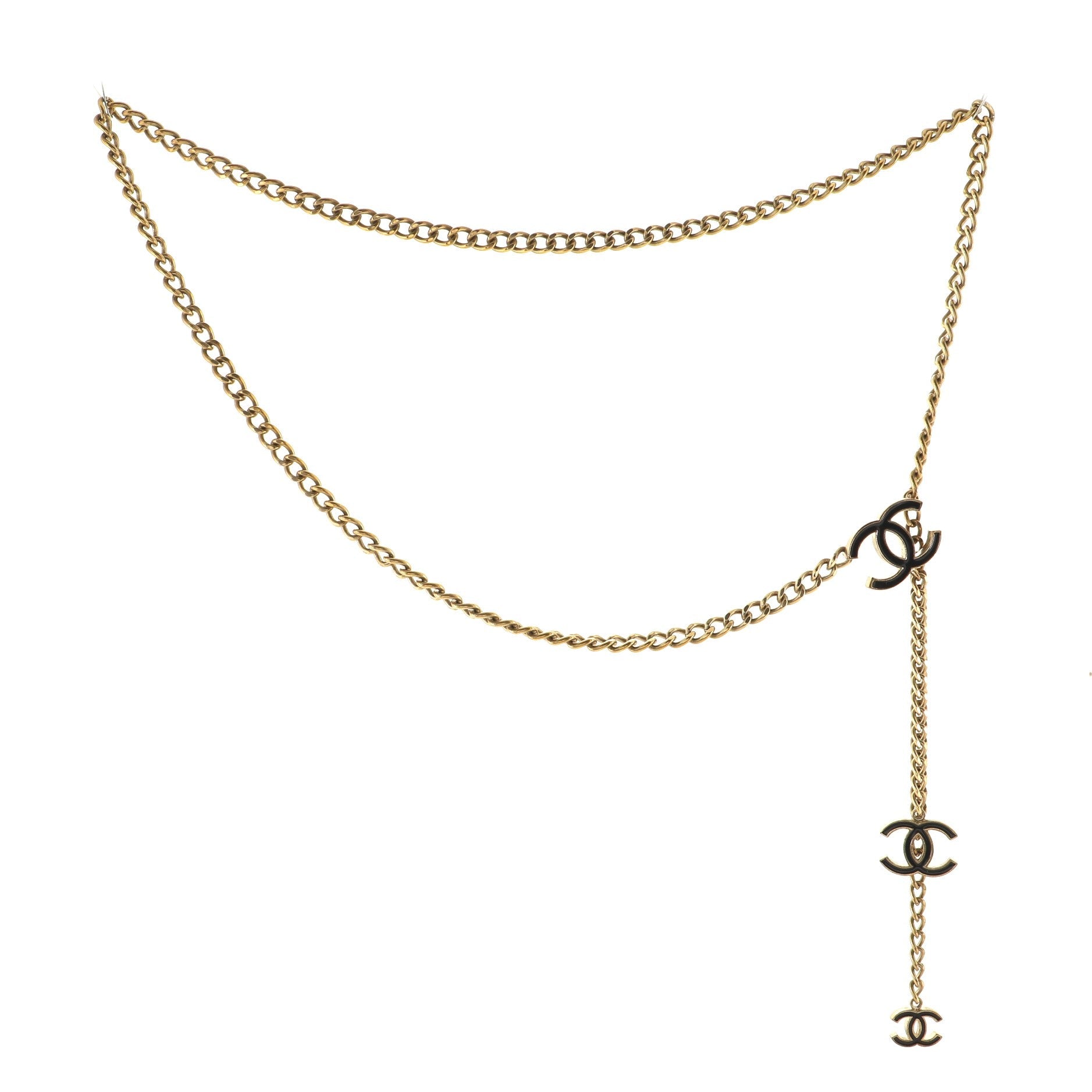 CC Charm Chain Belt Metal with Enamel 100
