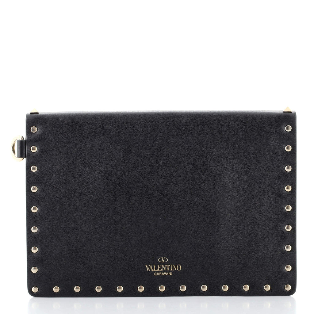 Rockstud Envelope Clutch Leather Small