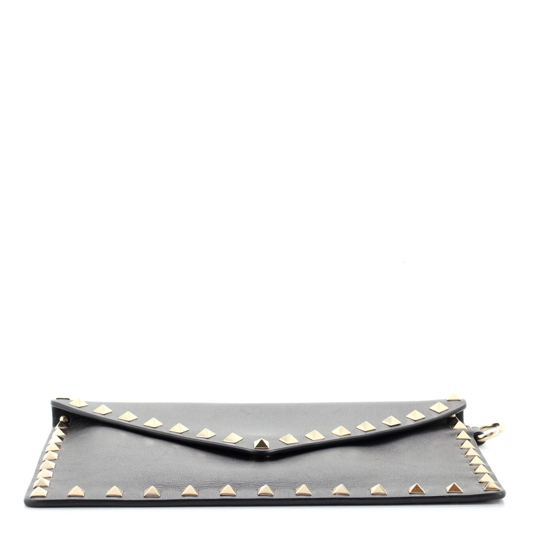 Rockstud Envelope Clutch Leather Small