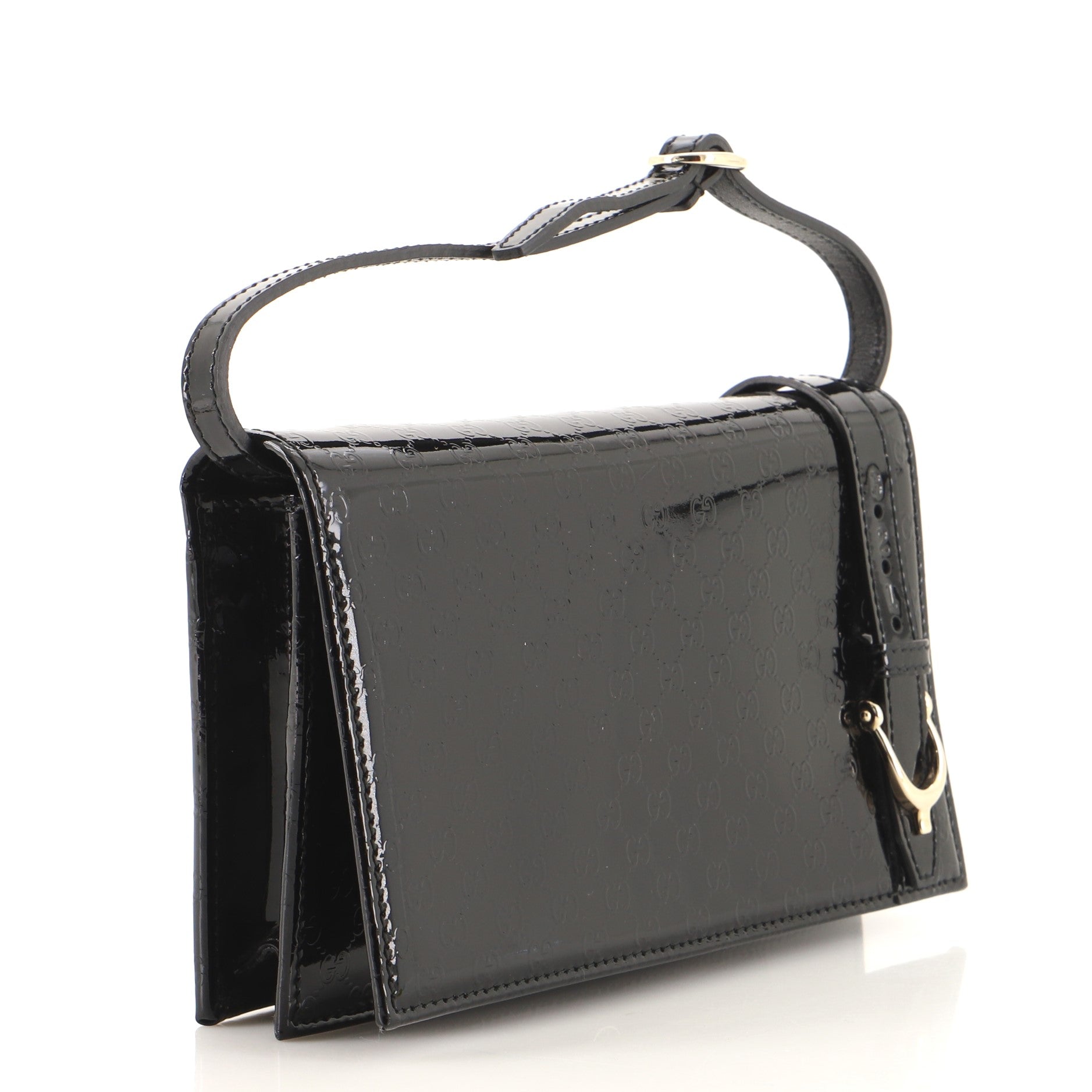 Nice Wallet on Strap Microguccissima Patent Mini
