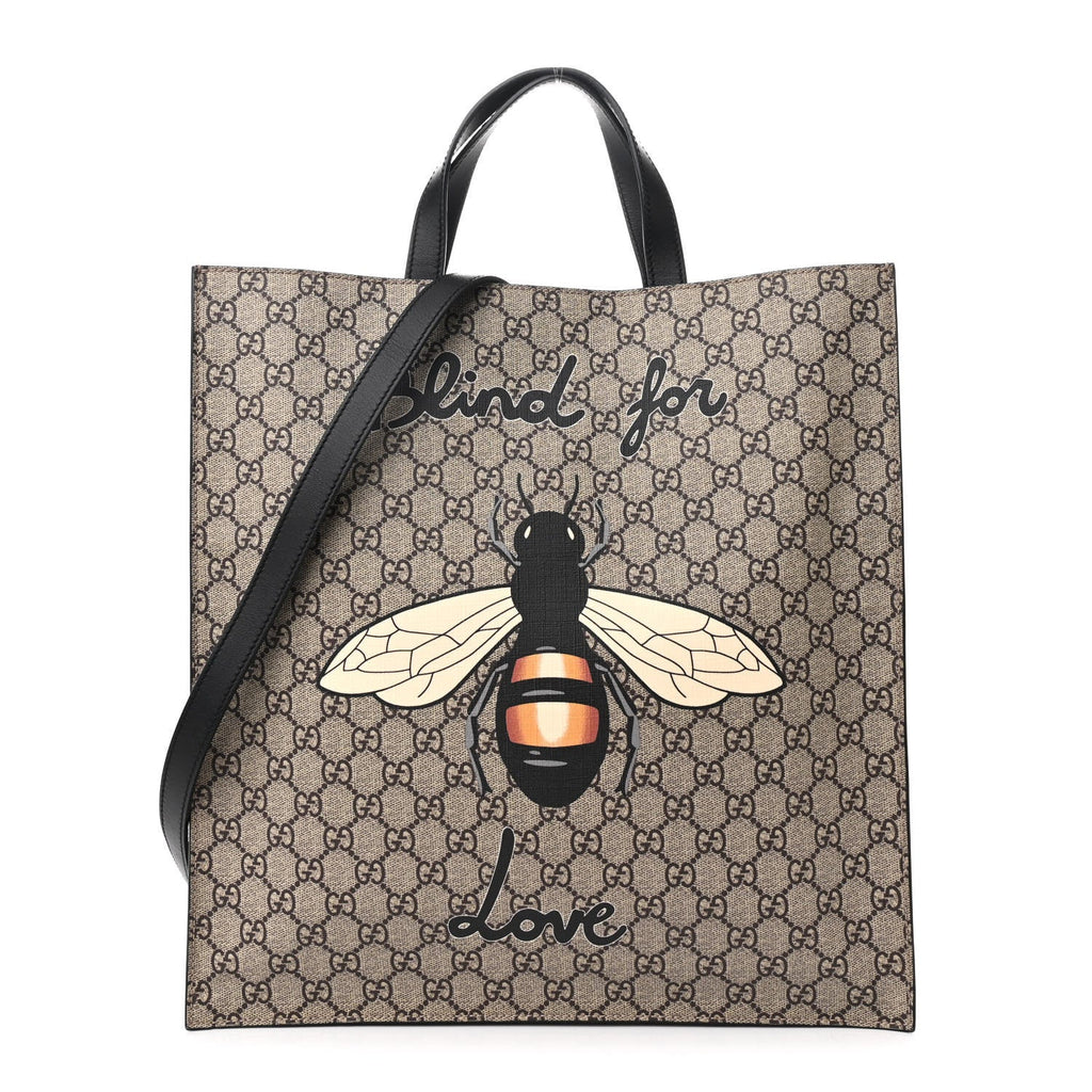 GG Supreme Monogram Blind for Love Vertical Tote