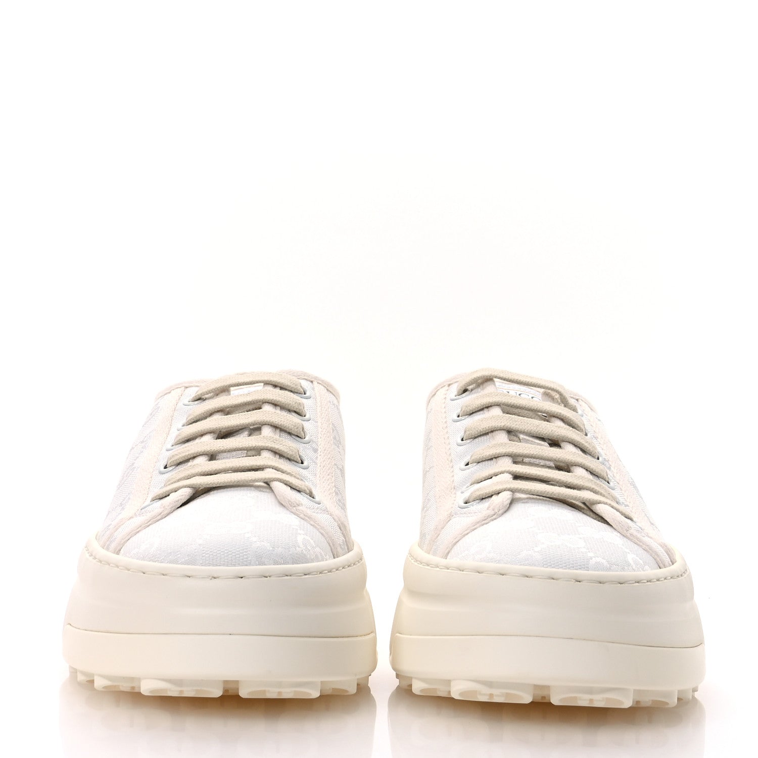 GG Monogram Womens 1977 Tennis Platform 52mm Sneakers 40.5 Great White Mystic White