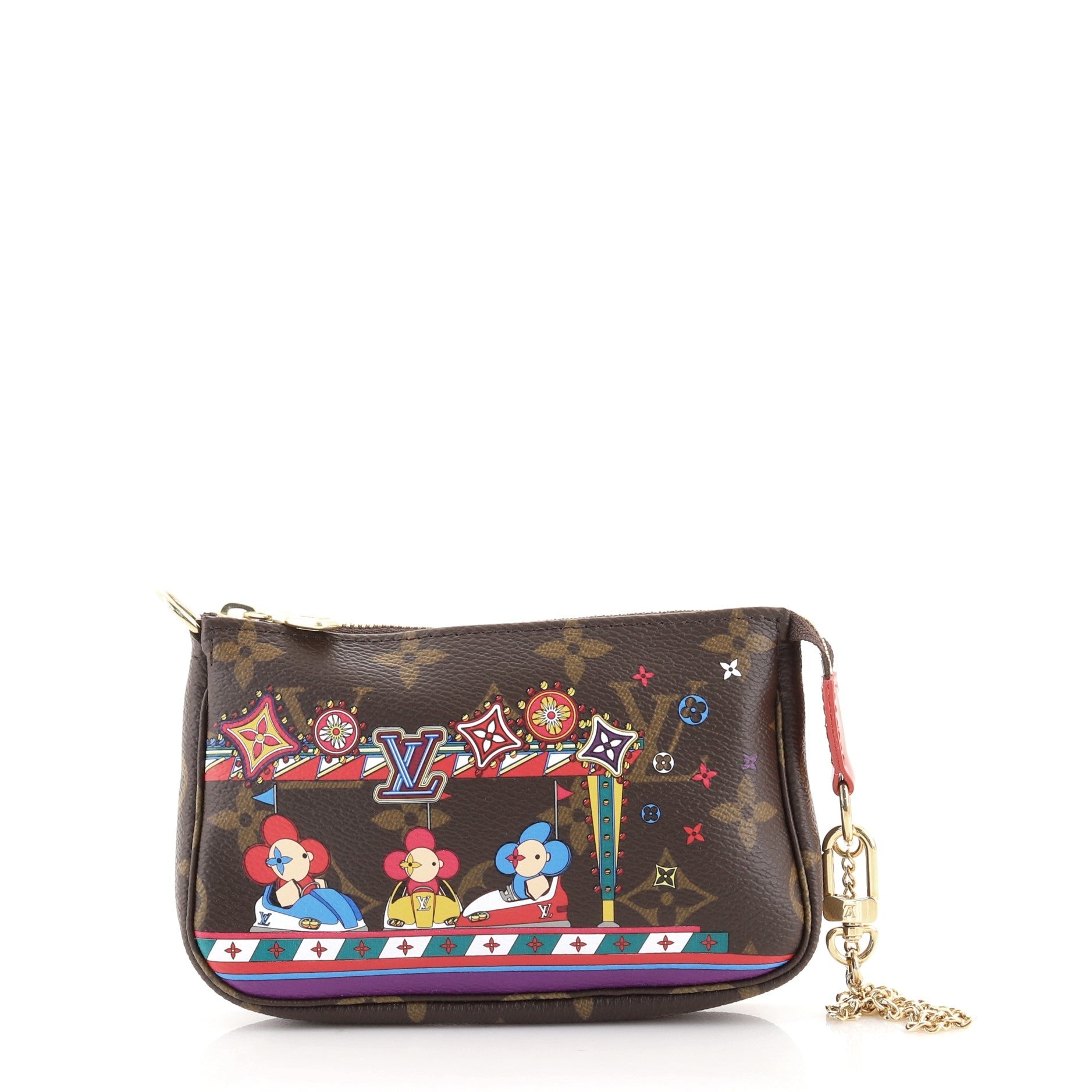 Pochette Accessoires Limited Edition Vivienne Xmas Monogram Canvas Mini
