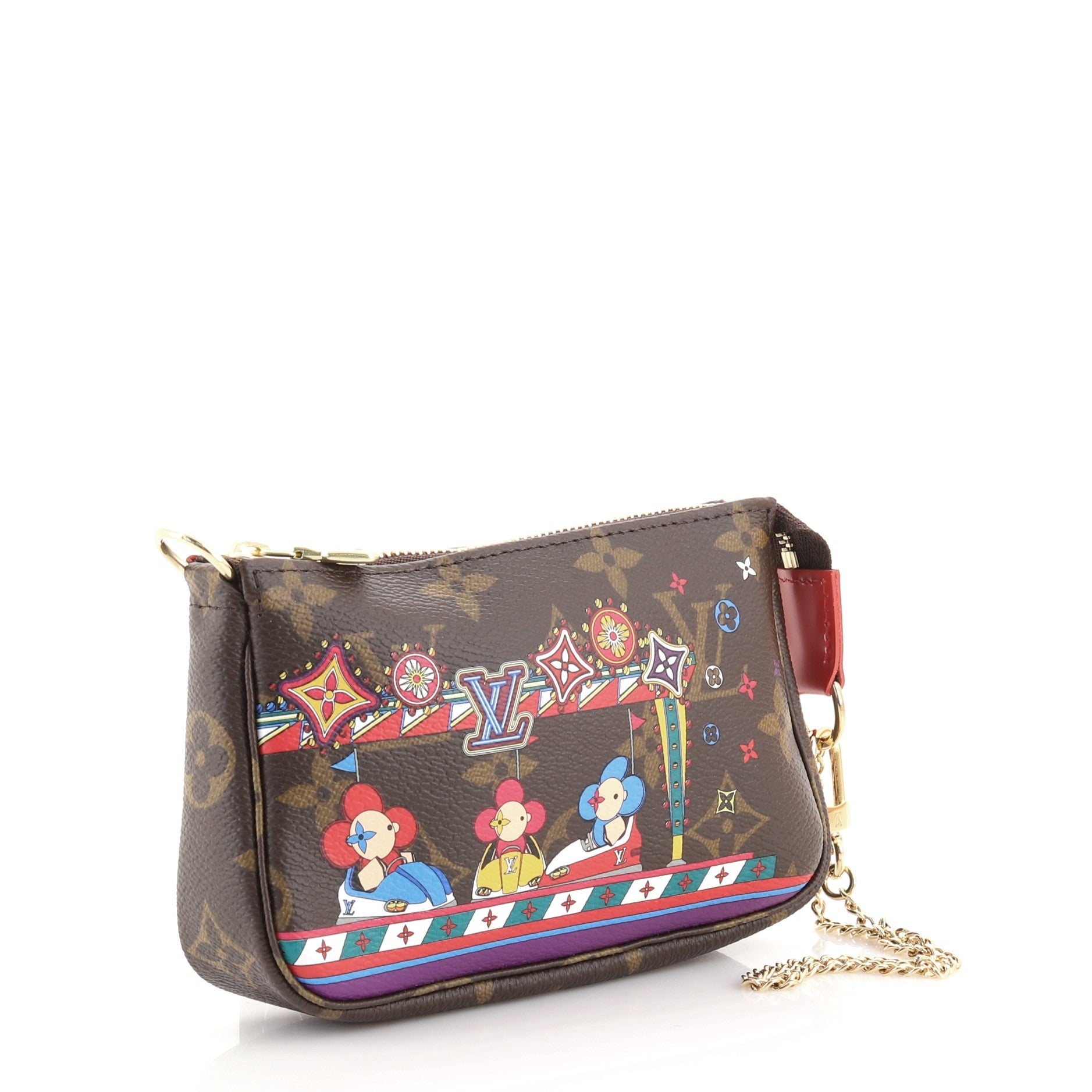 Pochette Accessoires Limited Edition Vivienne Xmas Monogram Canvas Mini