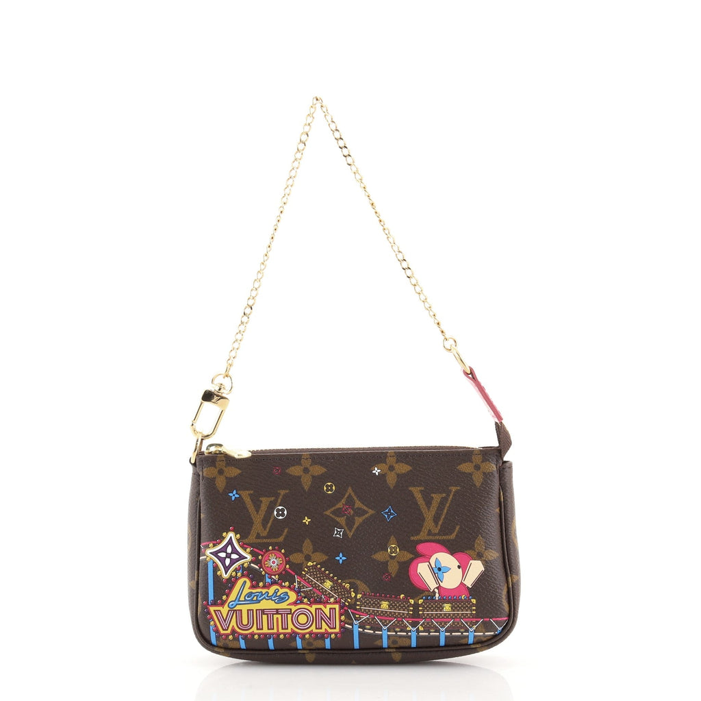 Pochette Accessoires Limited Edition Vivienne Xmas Monogram Canvas Mini