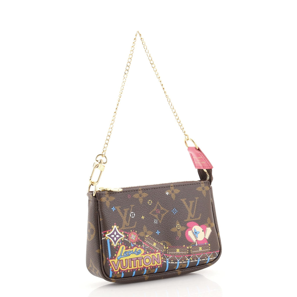 Pochette Accessoires Limited Edition Vivienne Xmas Monogram Canvas Mini