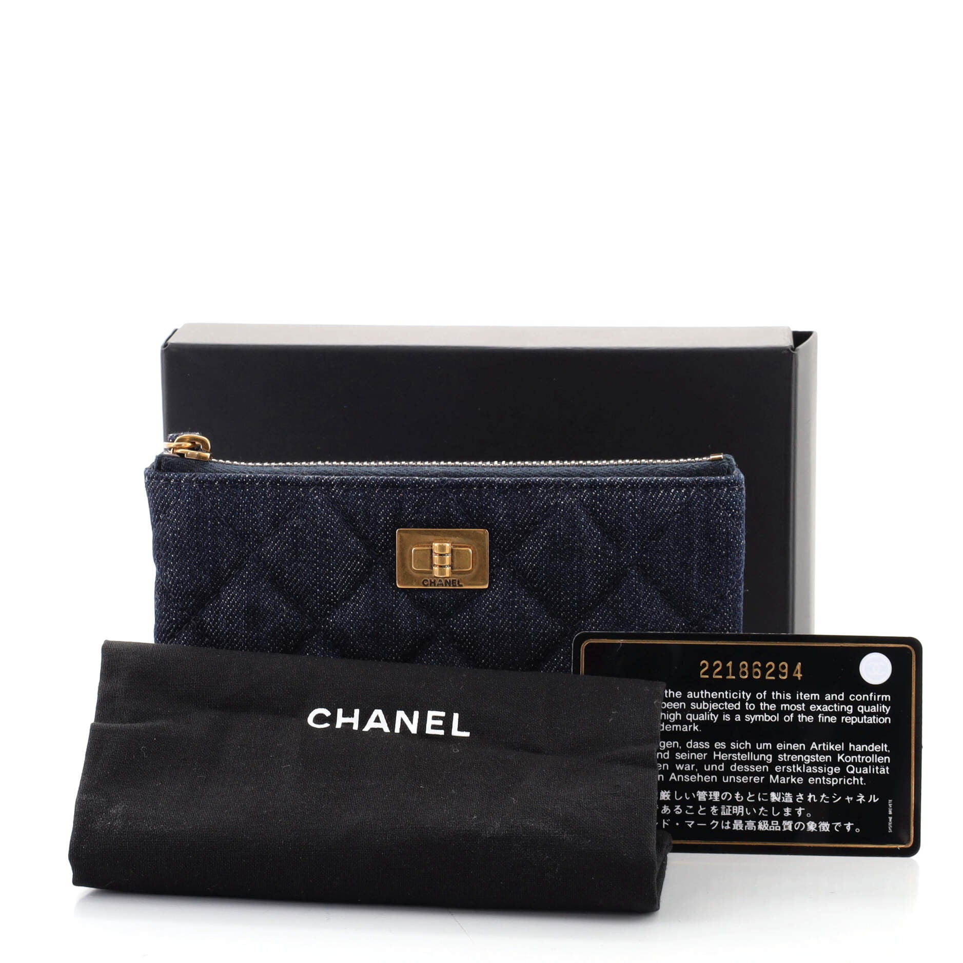 Reissue 2.55 O Case Pouch Quilted Denim Mini