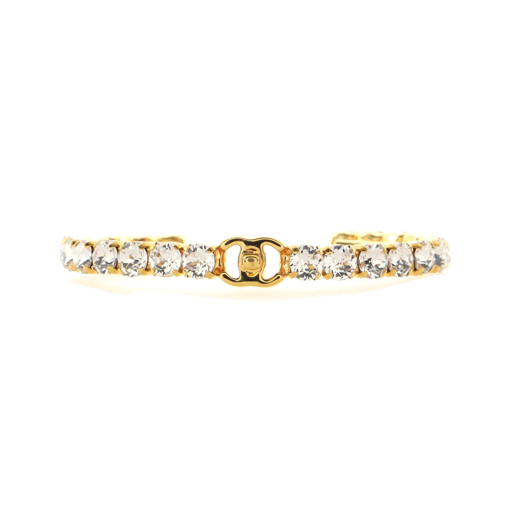 CC Cuff Bracelet Metal with Crystals