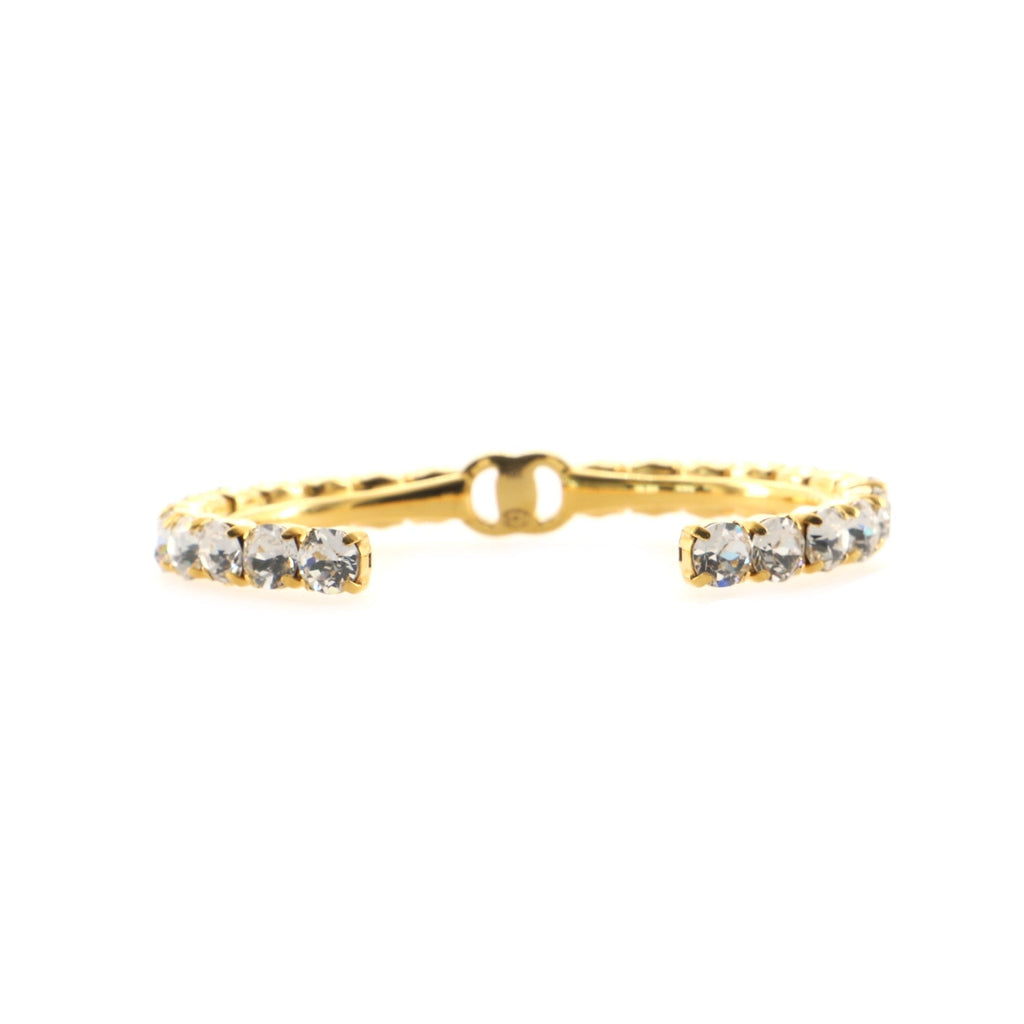 CC Cuff Bracelet Metal with Crystals