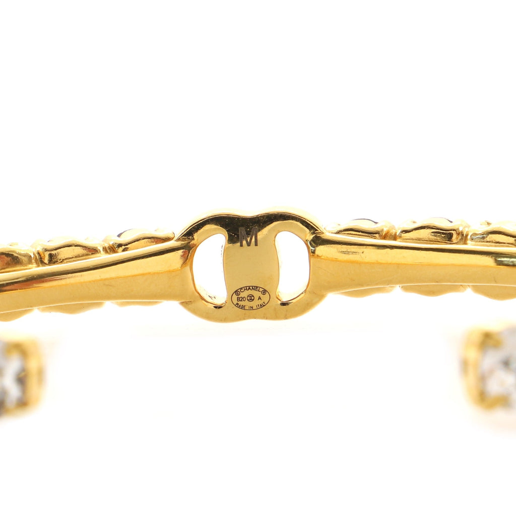 CC Cuff Bracelet Metal with Crystals