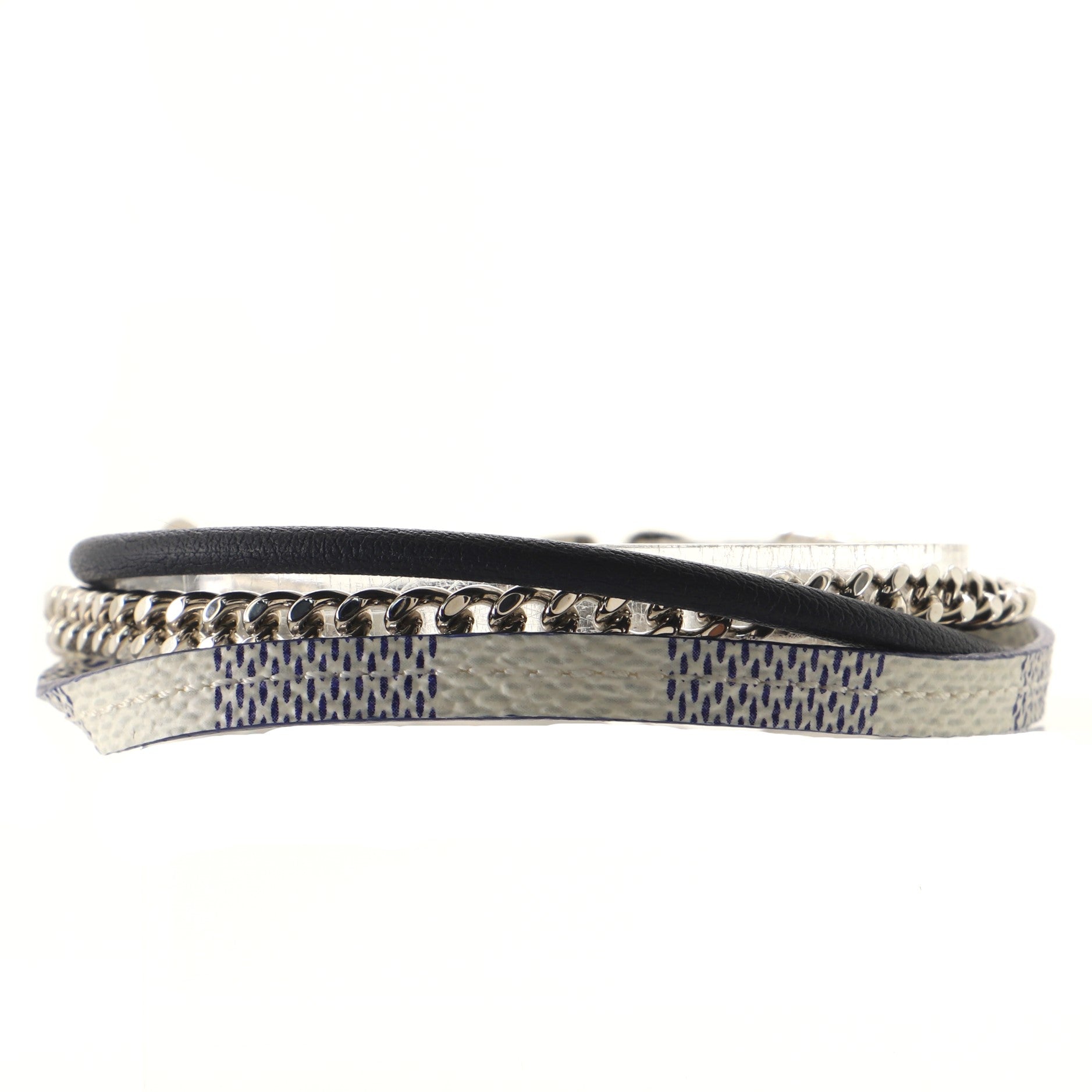 LV Treble Bracelet Damier and Leather with Brass