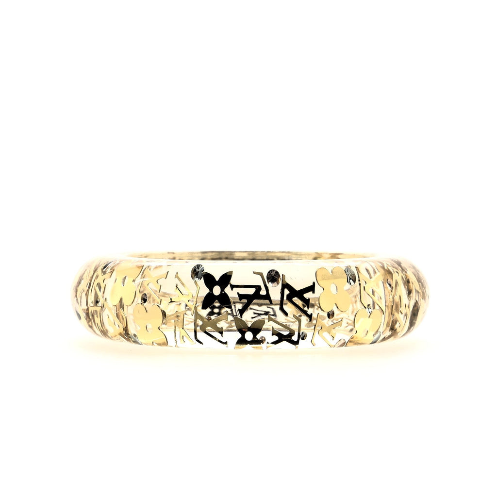 Inclusion Bangle Bracelet Resin with Crystals GM