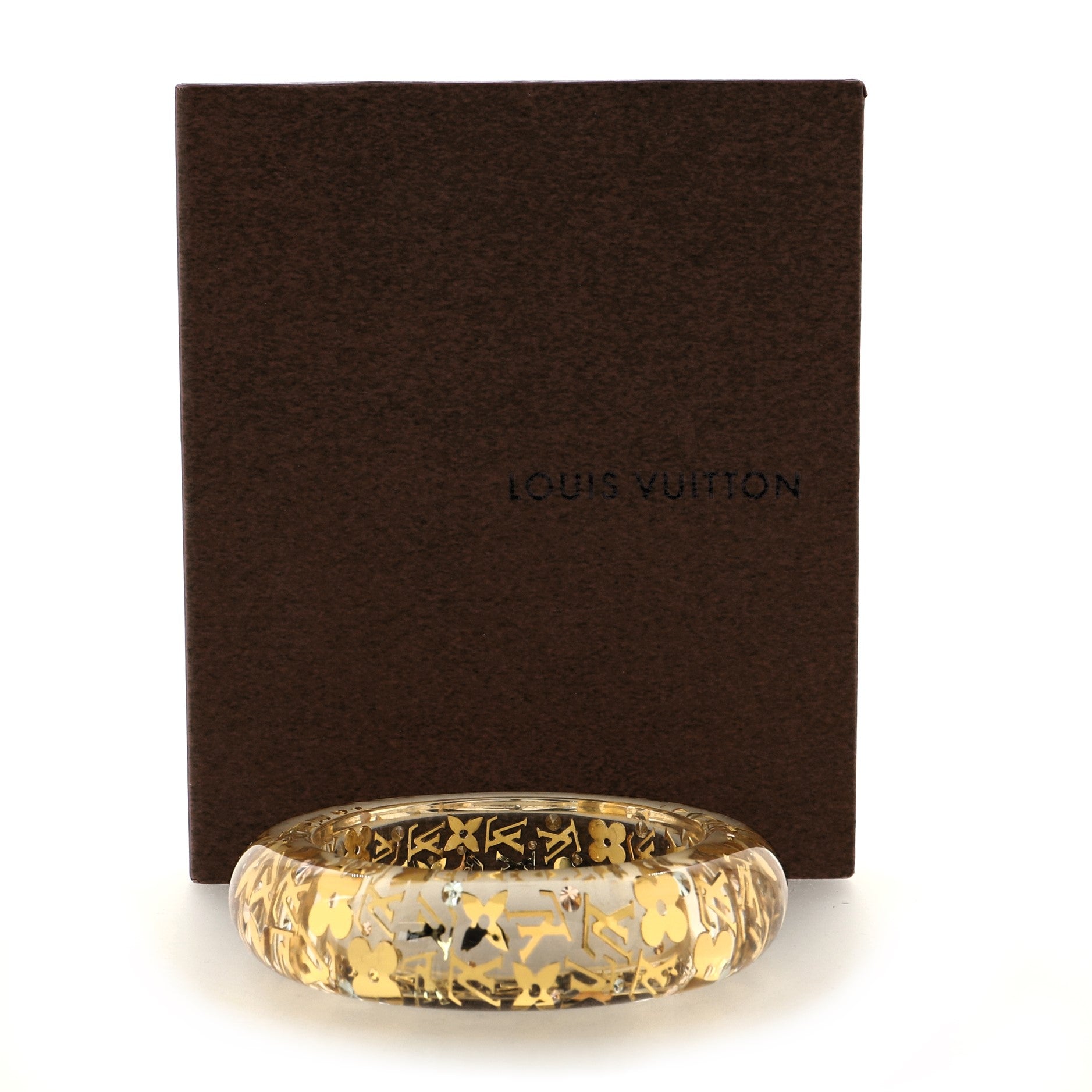 Inclusion Bangle Bracelet Resin with Crystals GM