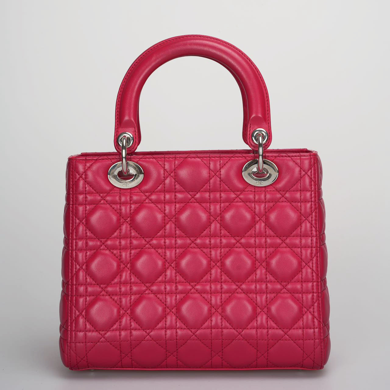 Christian Dior Lady Dior Bag Medium Red Cannage Lambskin Handbag