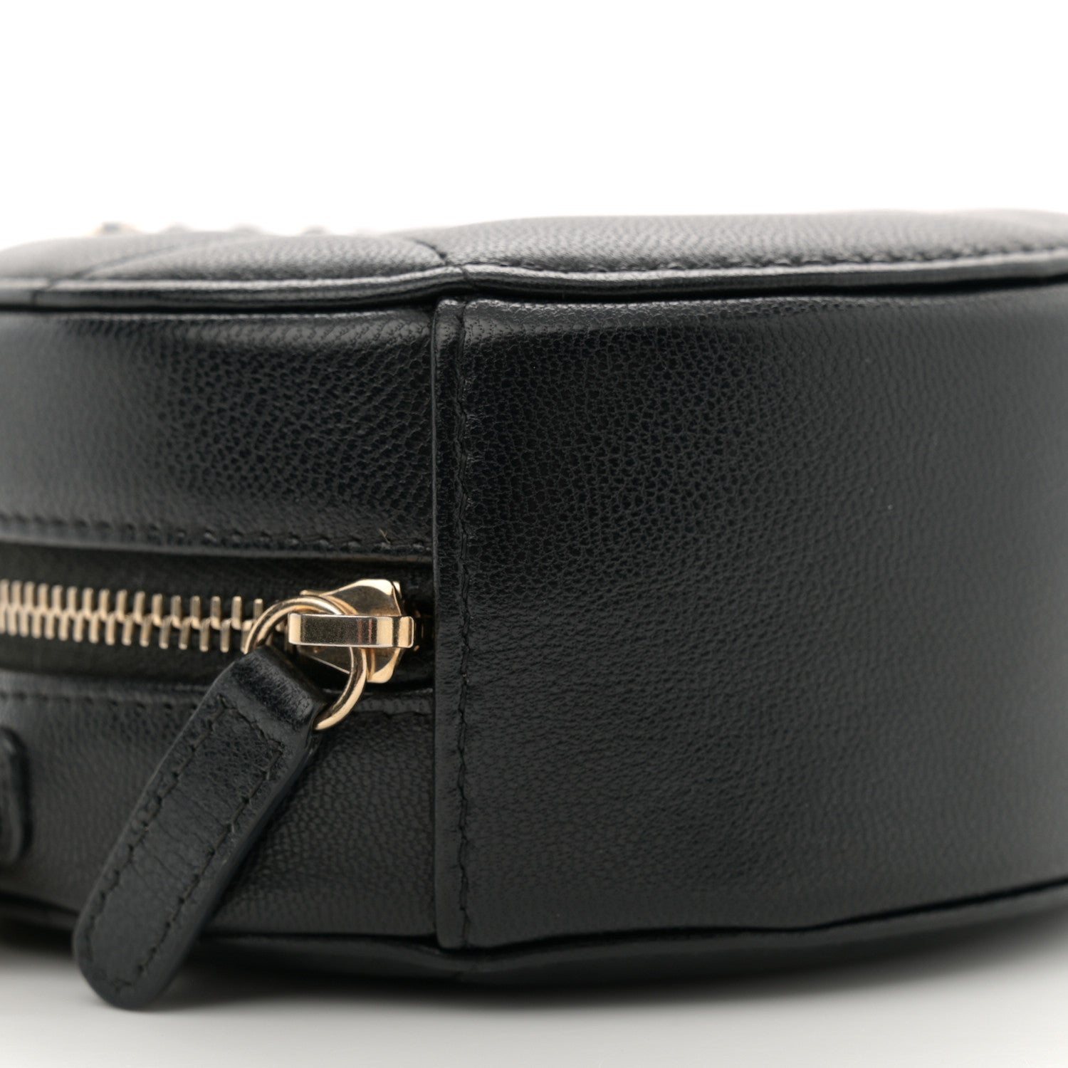 Lambskin Quilted Chanel 19 Round Clutch With Chain Black