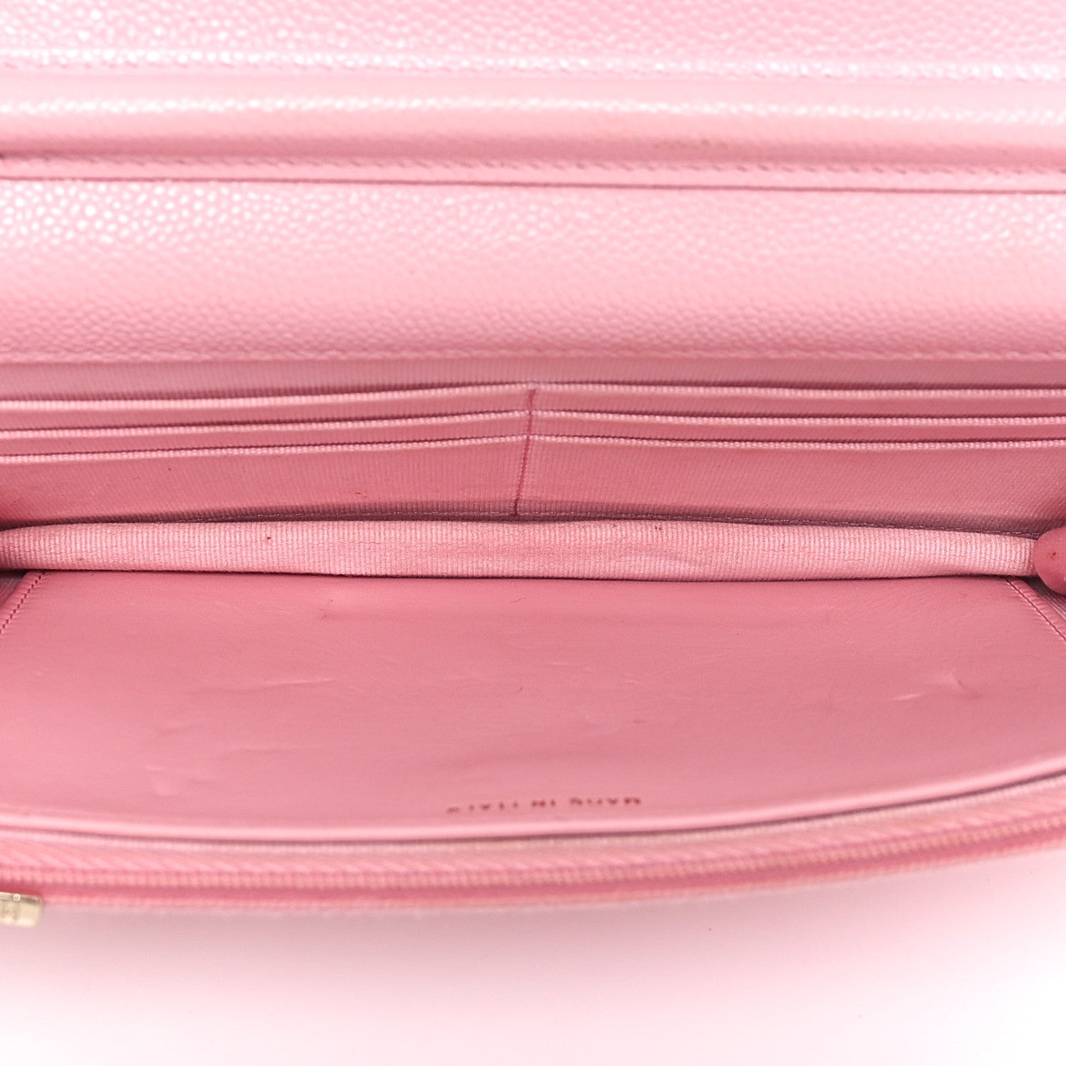 Caviar Quilted Chain CC Wallet On Chain WOC Pink
