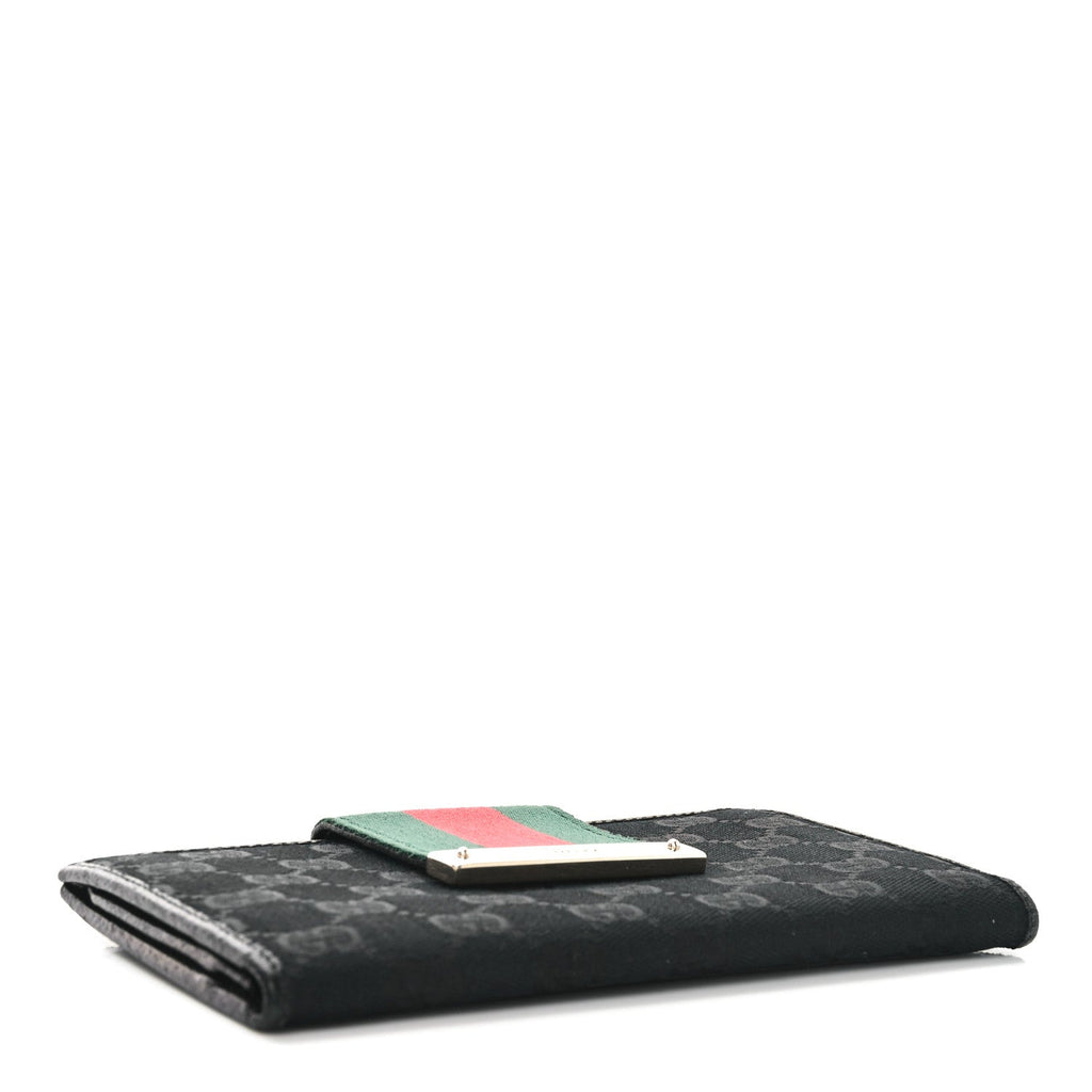 Monogram Ladies Web Continental Wallet Black