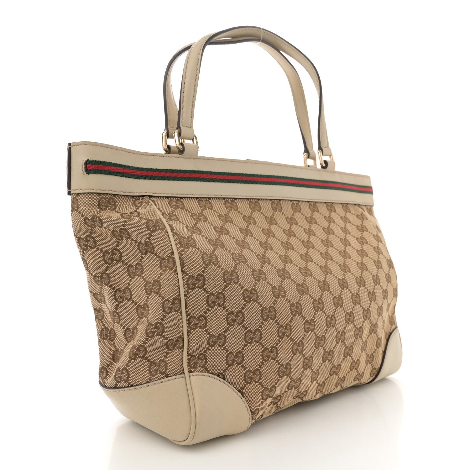 Monogram Web Medium Mayfair Tote Off White