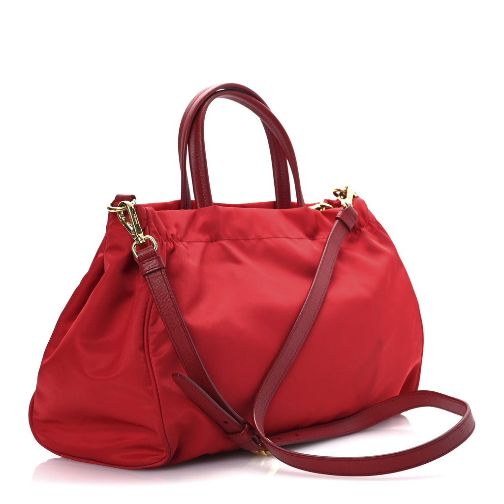 Tessuto Nylon Saffiano Tote Ibisco