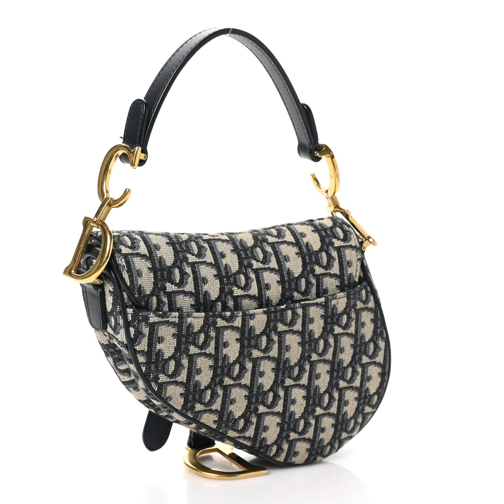 Oblique Mini Saddle Bag Blue