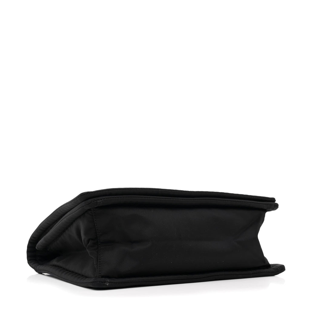 Nylon Tessuto Chain Shoulder Bag Black