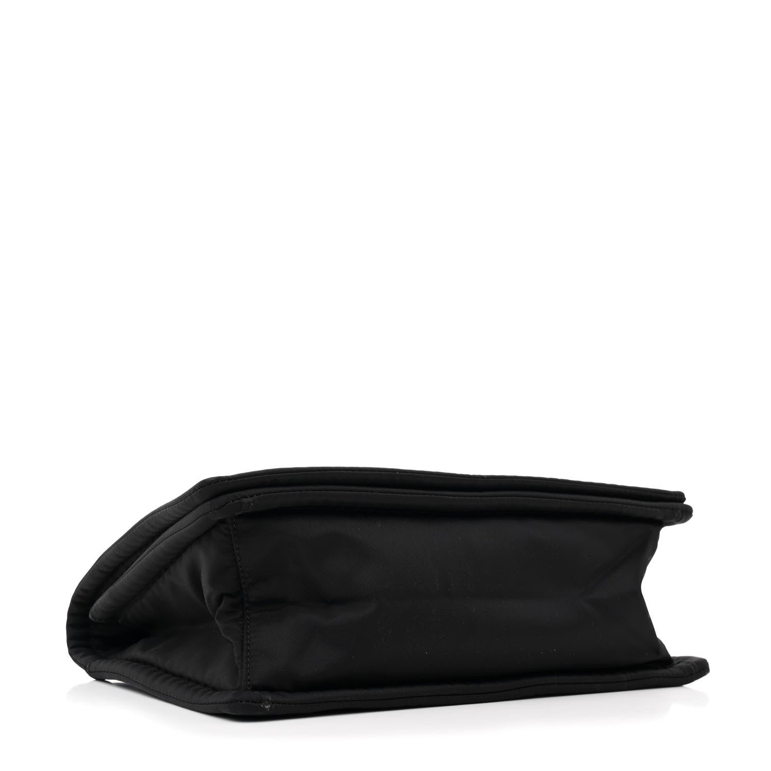 Nylon Tessuto Chain Shoulder Bag Black
