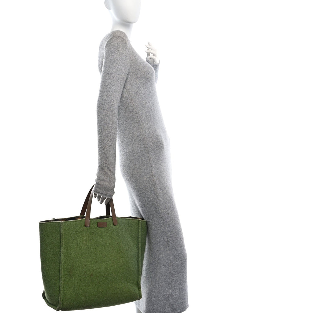 Felt Shopping Tote Green