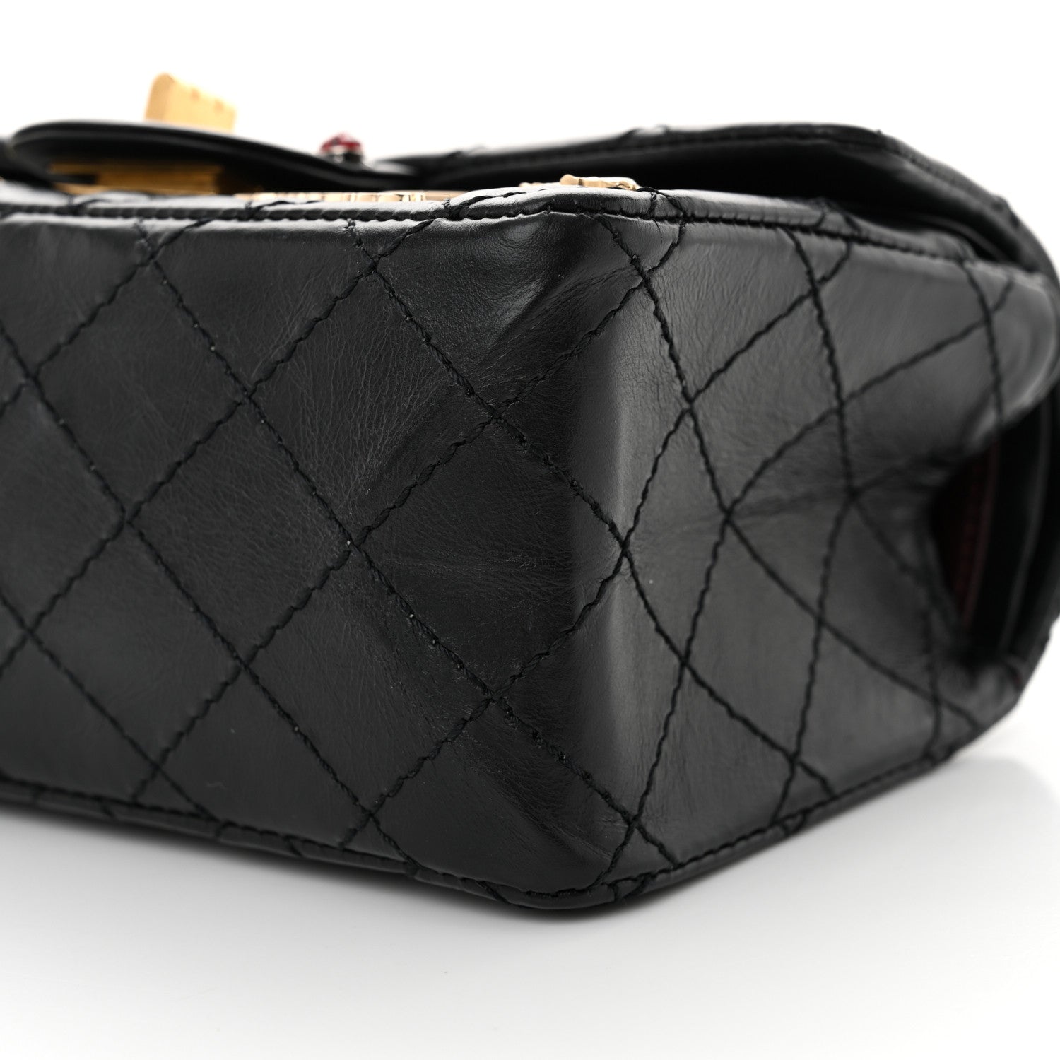 Aged Calfskin Lucky Charms 2.55 Reissue 224 Flap Black