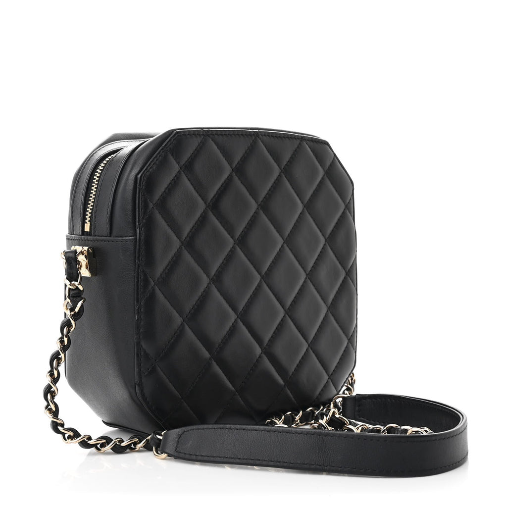 Lambskin CC Octagon Camera Case Black